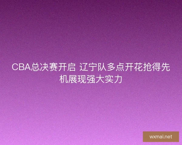 CBA总决赛开启 辽宁队多点开花抢得先机展现强大实力
